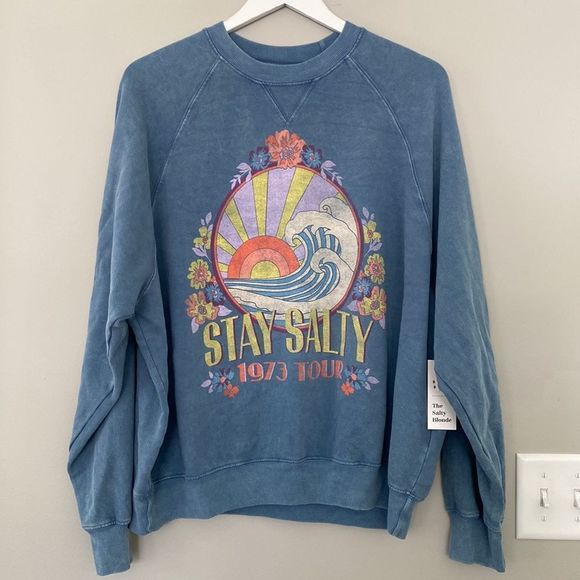Billabong x The Salty Blonde Oversized Coastal Crew Sweatshirt - Picture 3 of 5